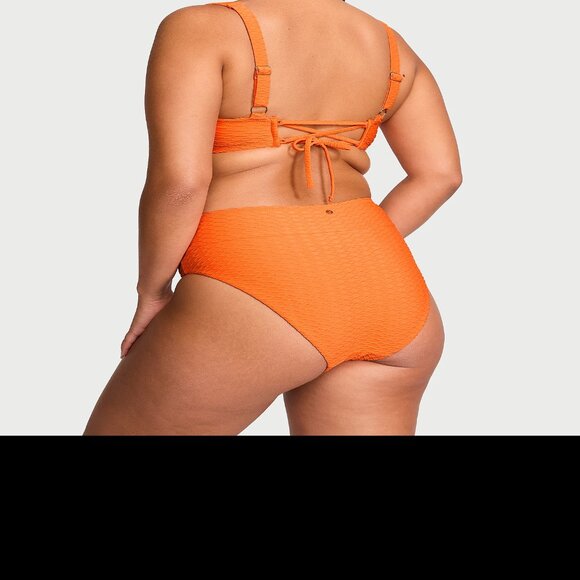 Victoria's Secret Swim Mix & Match Full Coverage Bikini Top Orange - SZ 36D  NEW - Picture 5 of 7
